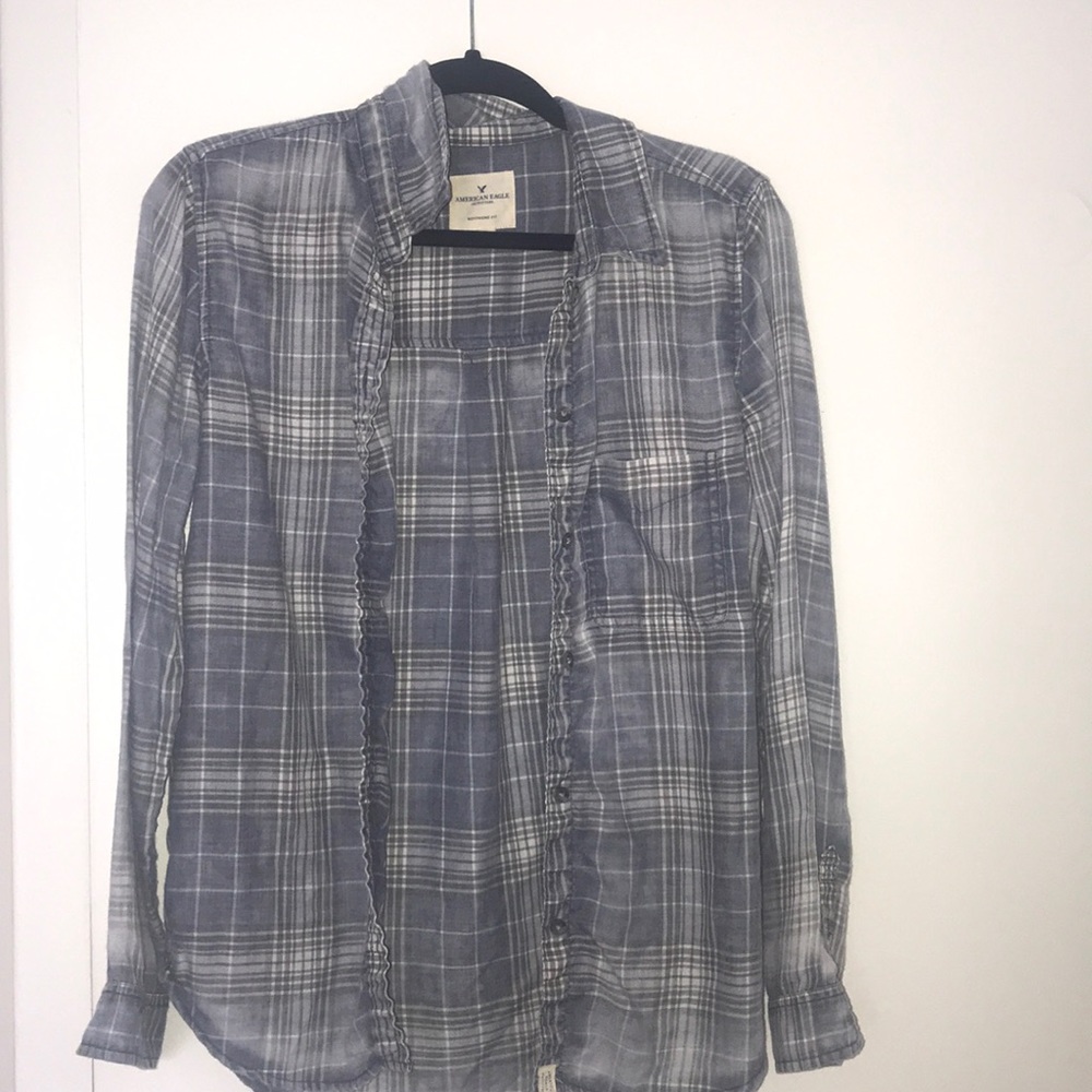 🔵American Eagle blue flannel🔵
